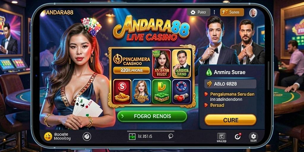 Tampilan gameplay live casino yang interaktif dan menarik.