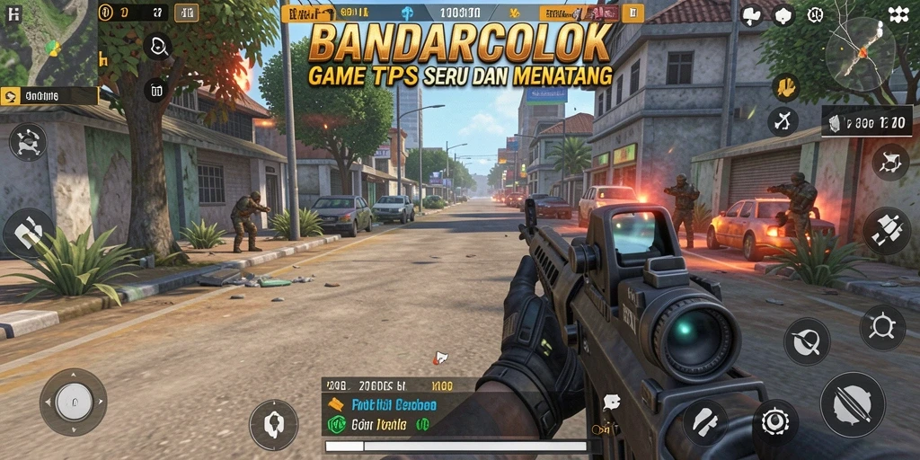 Menggambarkan aksi seru dalam game TPS BANDARCOLOK.