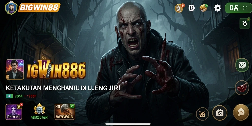 Tampilan gameplay menakutkan di BIGWIN88 dengan momen mencekam.