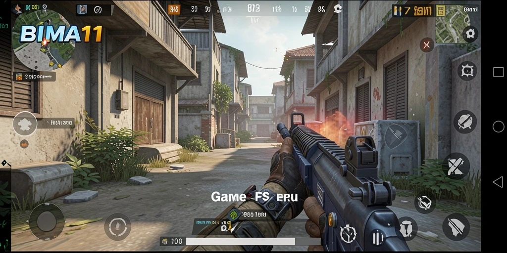 Gameplay seru BIMA11 dengan aksi tembak-menembak intens.
