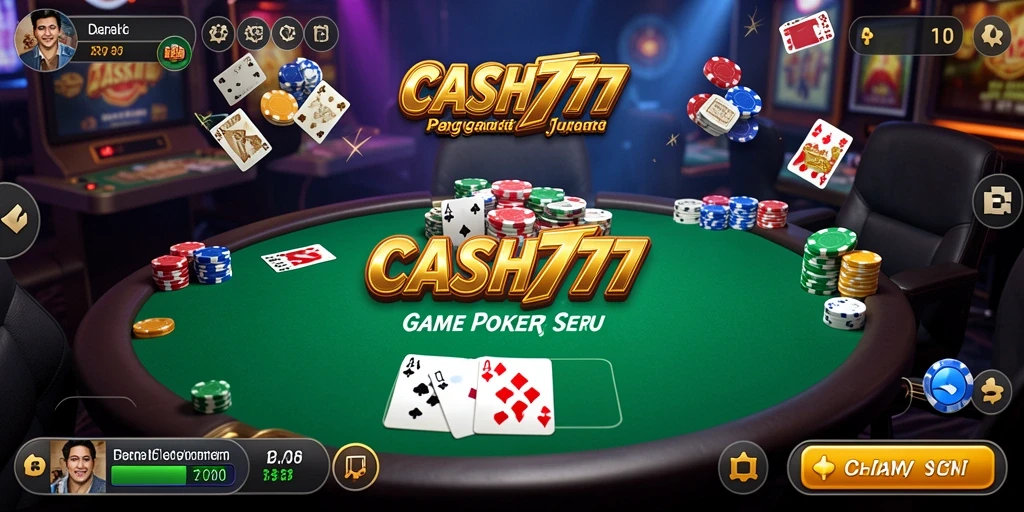 Tampilan gameplay seru di CASH777 saat bermain Poker.