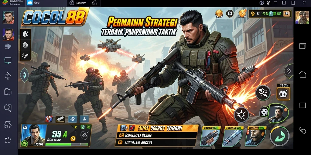Screenshot gameplay COCOL88 menampilkan aksi pertempuran yang intens.