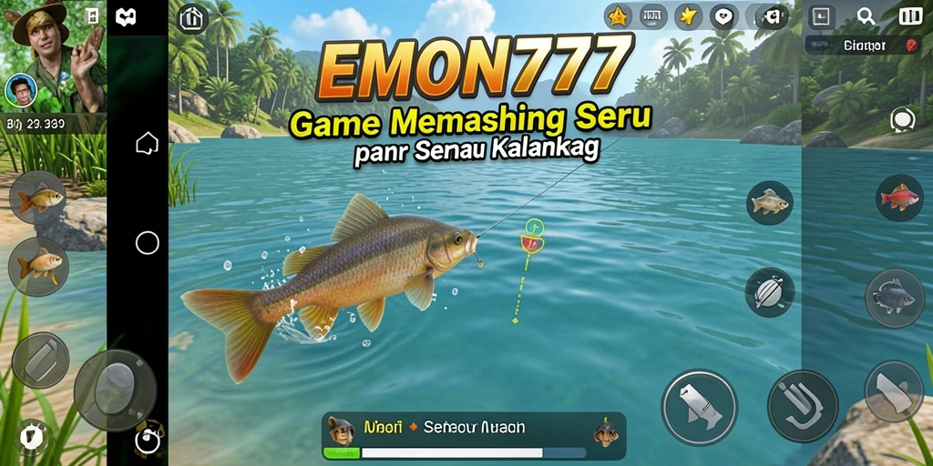 Tampilan gameplay memancing yang menakjubkan di EMON777.