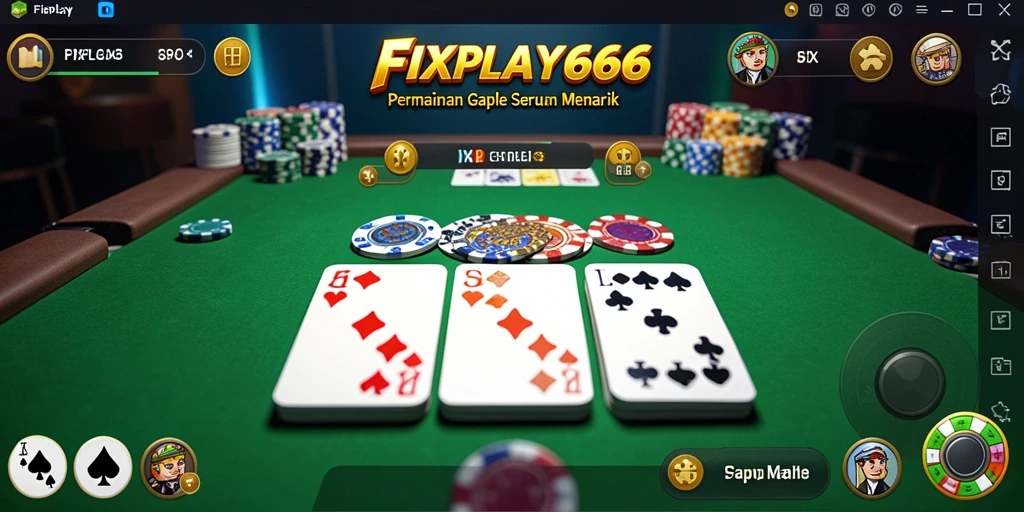 Screenshot gameplay FIXPLAY666 menunjukkan keseruan bermain Gaple.