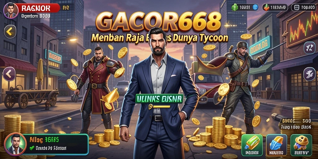 Tampilan gameplay GACOR668 dengan manajemen bisnis yang menarik.