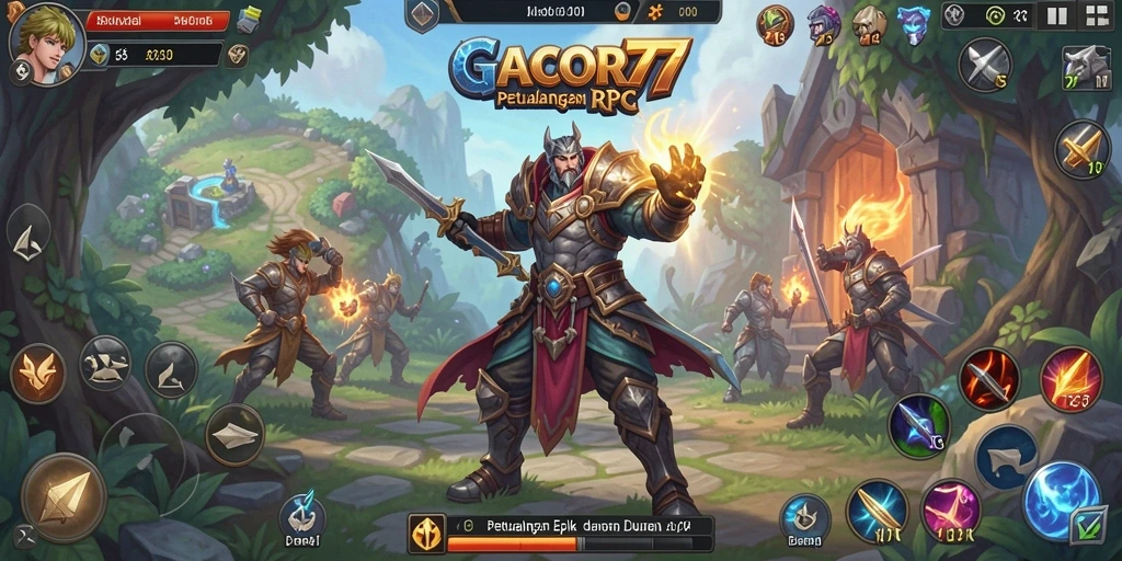 Screenshot GACOR77 menampilkan aksi seru dalam gameplay RPG.