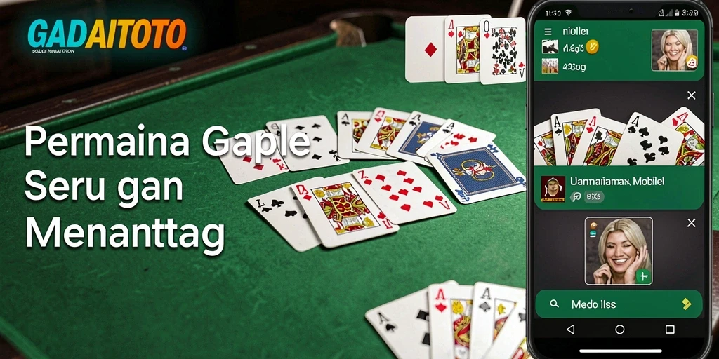 Tampilan gameplay seru di GADAITOTO saat bermain Gaple.