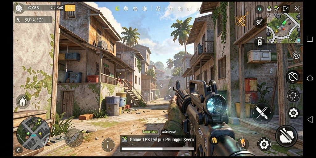 Gameplay seru GX88 dengan aksi tembak menembak yang mendebarkan.