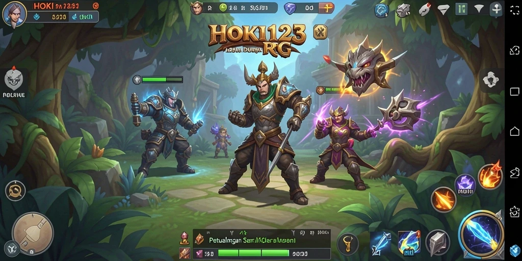 Gameplay HOKI123 dengan pertarungan seru dan eksplorasi dunia.