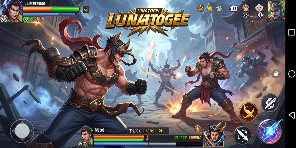Tampilan screenshot LUNATOGEL menampilkan aksi pertarungan yang mendebarkan dan grafis yang menawan.