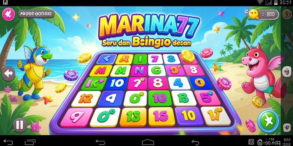 Tampilan gameplay Bingo yang seru dan interaktif di MARINA77.