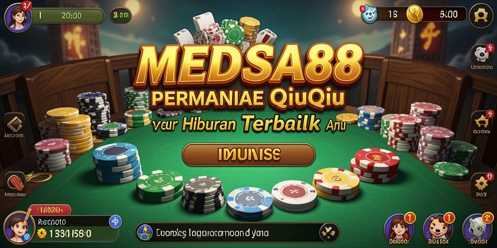 Tangkapan layar game QiuQiu menunjukkan gameplay seru di MEDUSA88.
