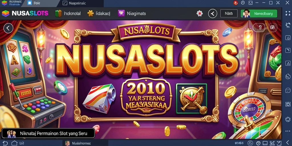 Tampilan gameplay NUSASLOTS yang menghibur dan penuh warna.