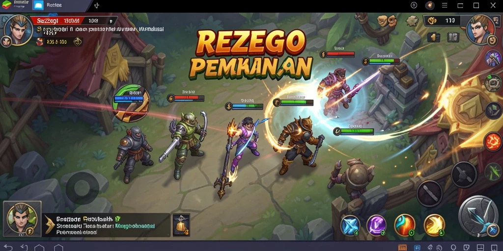 Tampilan gameplay menarik dari REZEGO dengan strategi yang mendebarkan.