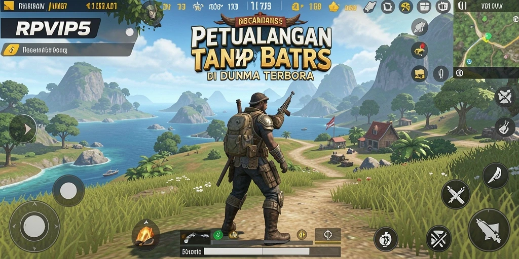 Tampilan mendebarkan gameplay RPVIP5 di dunia terbuka yang fantastis.