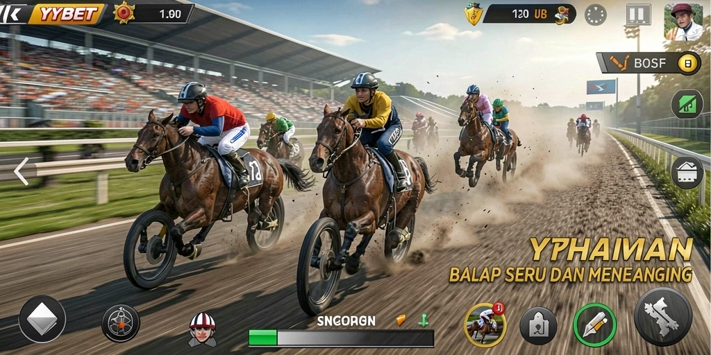 Gameplay intens dan seru dalam balapan YYBET.