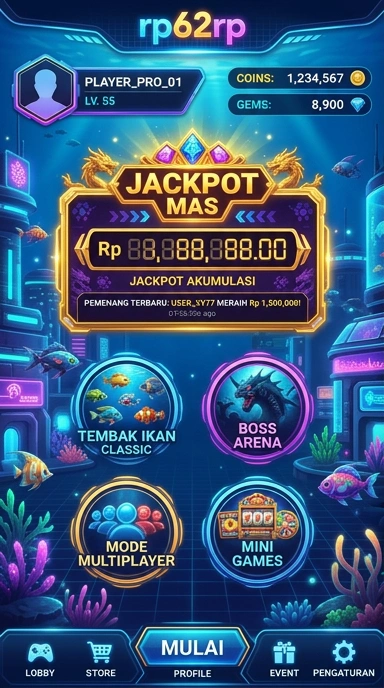 Tampilan antarmuka sederhana di rp62rp saat pengguna menjelajahi aplikasi.
